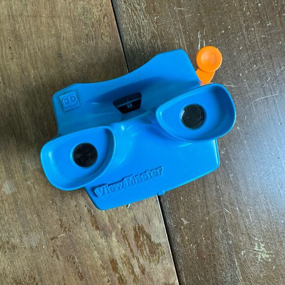 1980s Blue Viewmaster 3D View-Master Viewer Toy Orange Lever - Picture 2 of 5